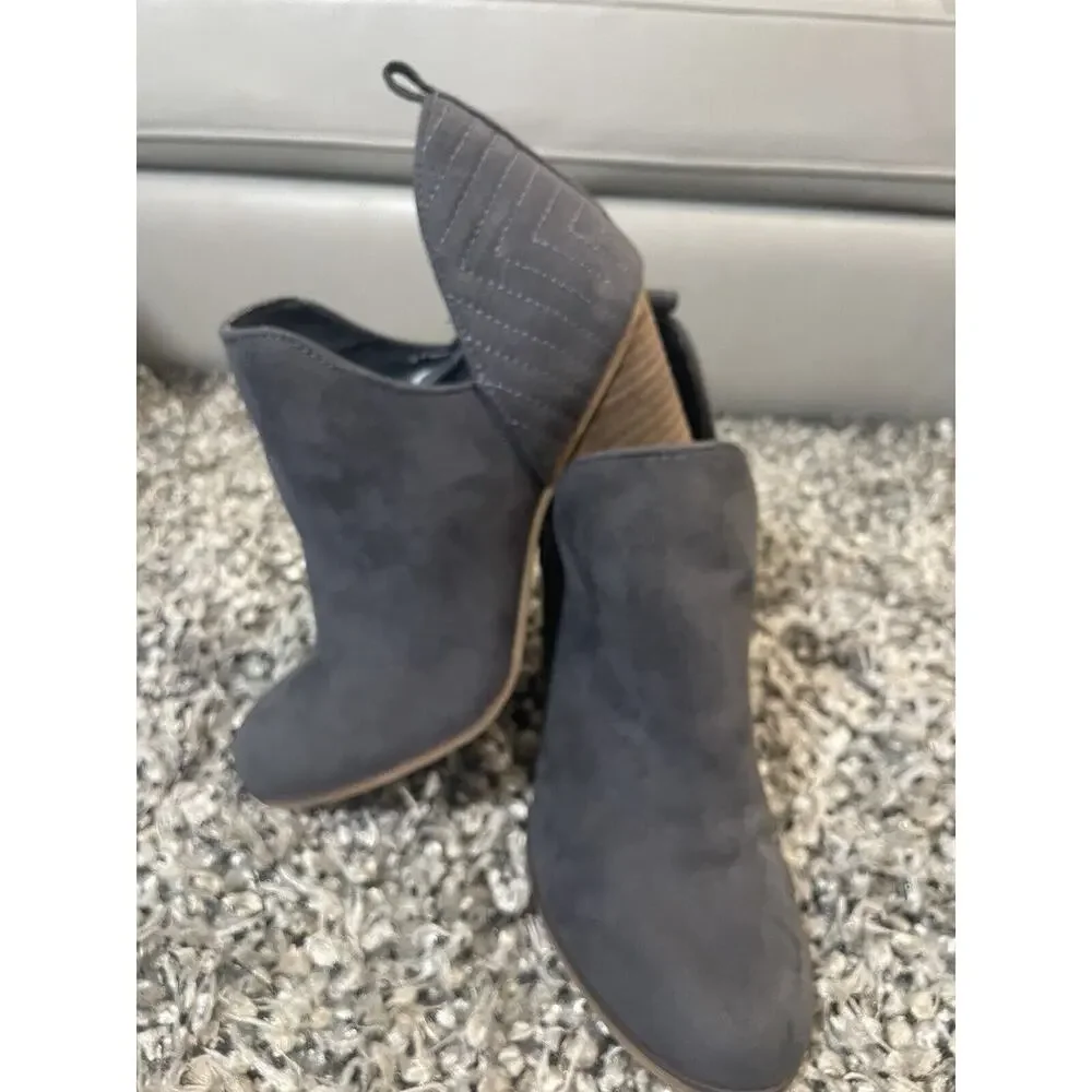 Carlos by Carlos Santana Womens Gray Rouen Bootie Boots Size 7